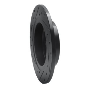 Buick Encore Brake Rotor (1) - Rear Right - R1 Concepts - Drilled & Slotted - Black - `11-`22